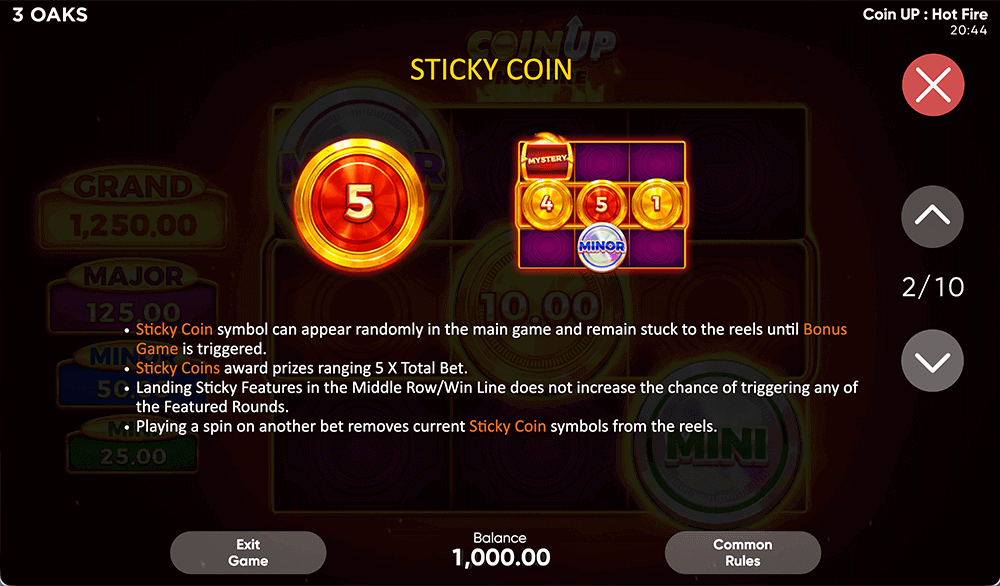 Sticky coin Sticky coin